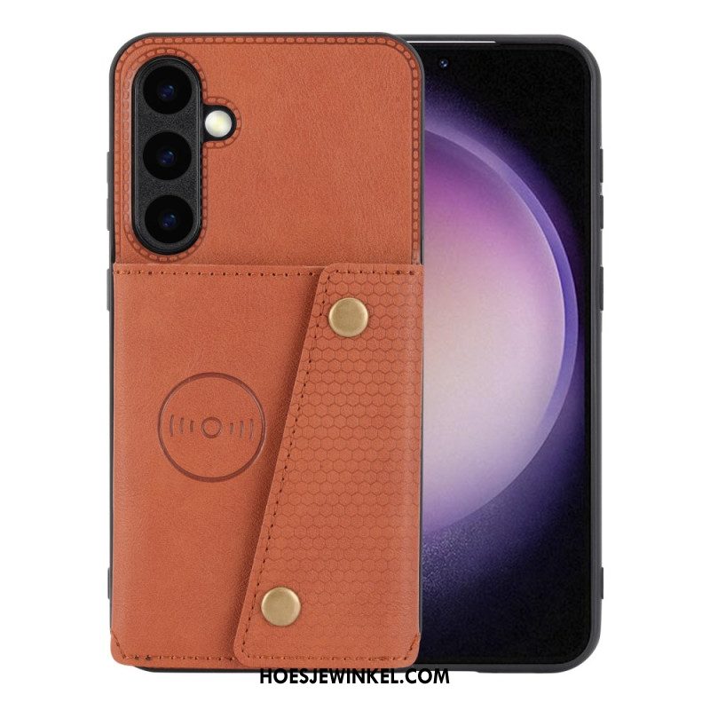 Case Hoesje Samsung Galaxy S26 Plus Telefoonhoesje Kaarthouder Met Leer-effect