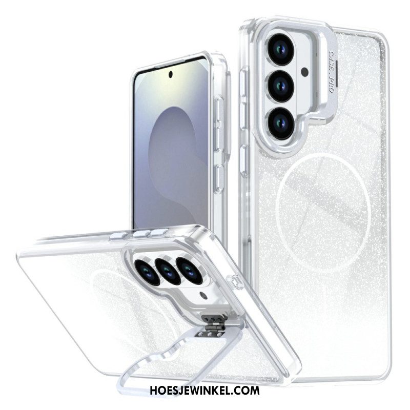 Case Hoesje Samsung Galaxy S26 Telefoonhoesje Magnetisch Met Glittergradiënt En Opvouwbare Standaard