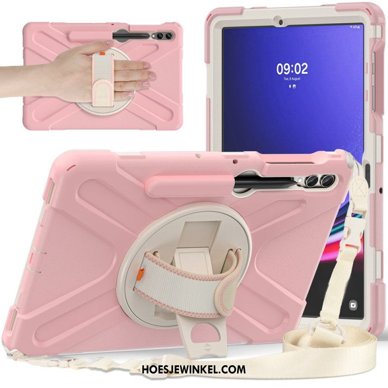 Case Hoesje Samsung Galaxy Tab S10 Plus Telefoonhoesje Duurzame Standaard En Schouderriem