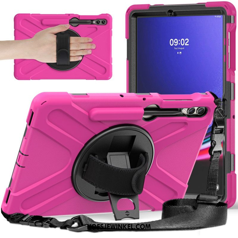 Case Hoesje Samsung Galaxy Tab S10 Plus Telefoonhoesje Duurzame Standaard En Schouderriem