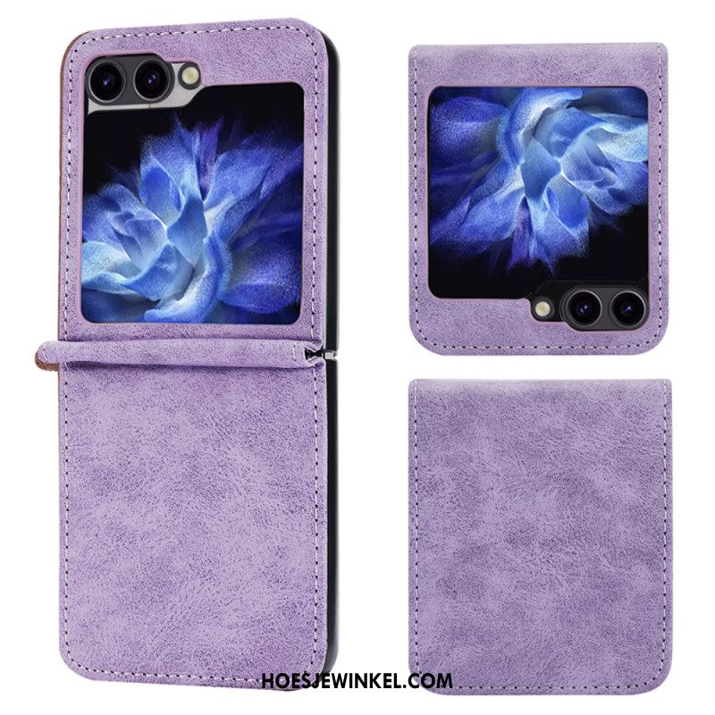 Case Hoesje Samsung Galaxy Z Flip 7 Fe Telefoonhoesje Kunstleer Leer