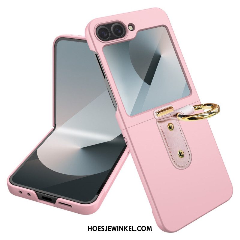 Case Hoesje Samsung Galaxy Z Flip 7 Fe Telefoonhoesje Ringhouder En Beschermfolie