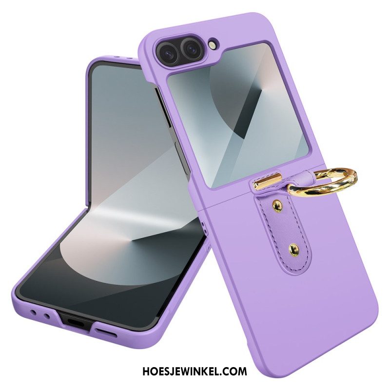 Case Hoesje Samsung Galaxy Z Flip 7 Fe Telefoonhoesje Ringhouder En Beschermfolie
