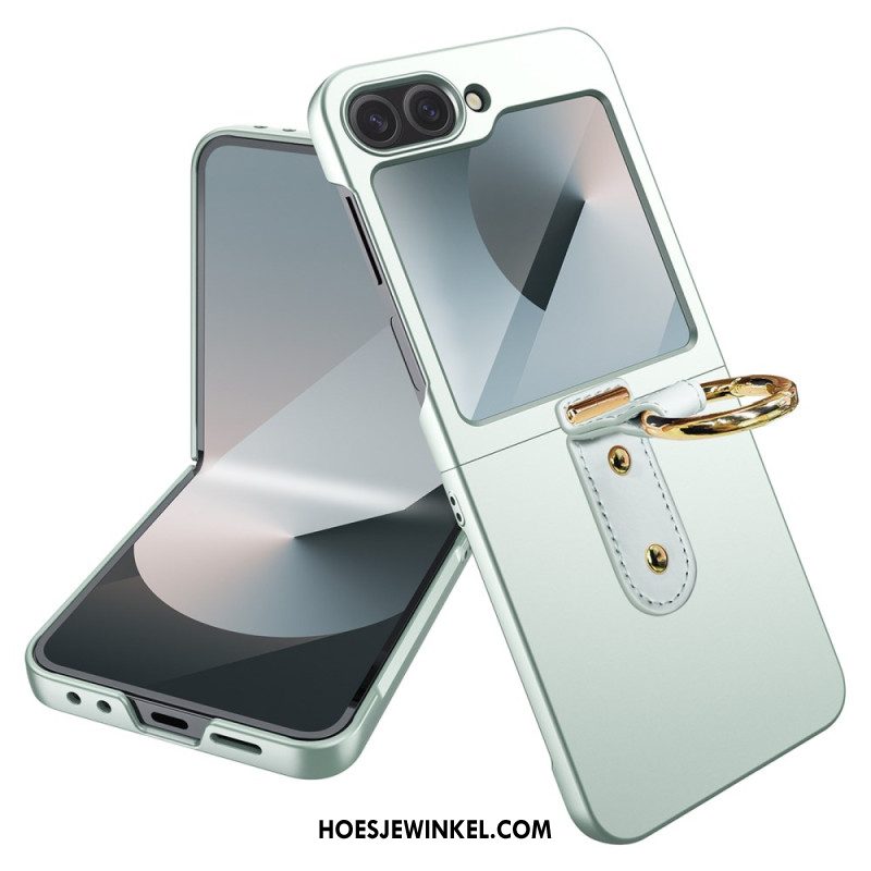Case Hoesje Samsung Galaxy Z Flip 7 Fe Telefoonhoesje Ringhouder En Beschermfolie