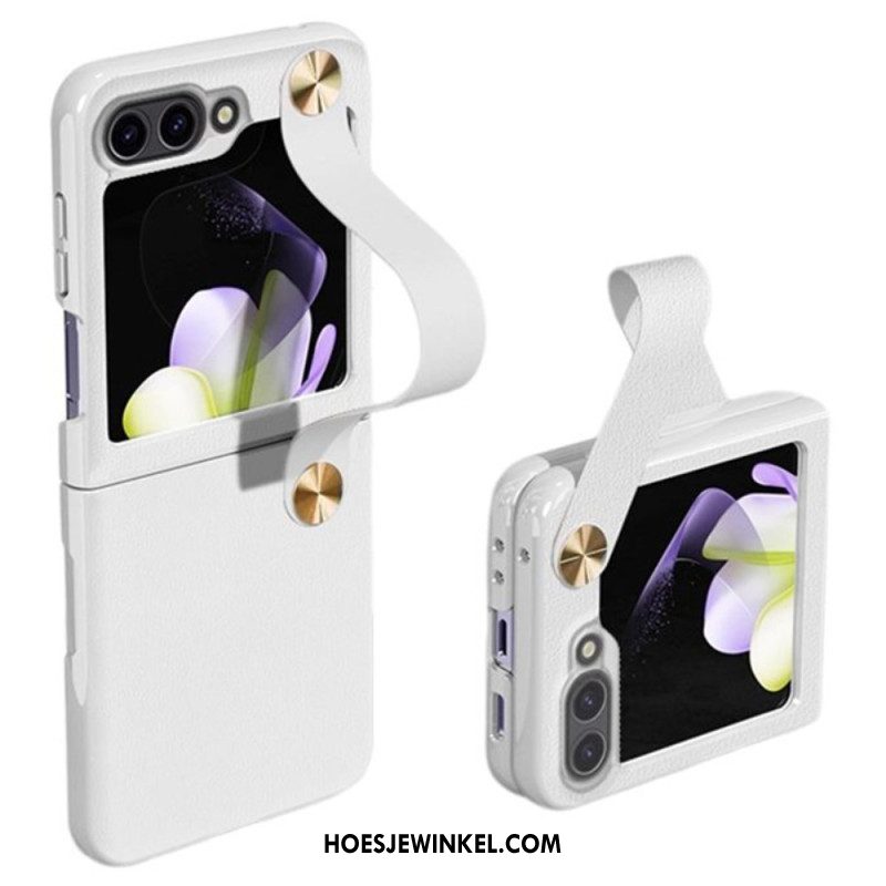 Case Hoesje Samsung Galaxy Z Flip 7 Fe Telefoonhoesje Ultradunne Gkk-leren Band