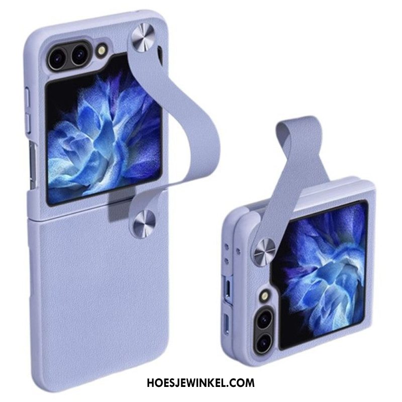Case Hoesje Samsung Galaxy Z Flip 7 Fe Telefoonhoesje Ultradunne Gkk-leren Band