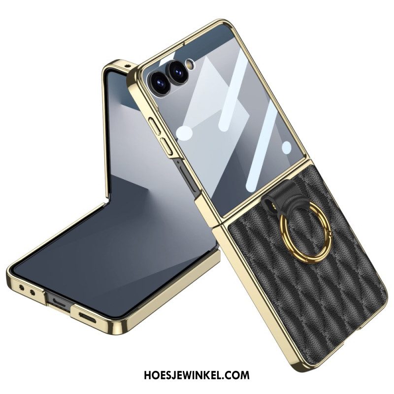 Case Hoesje Samsung Galaxy Z Flip 7 Telefoonhoesje Gewatteerd Ontwerp Met Ringhouder