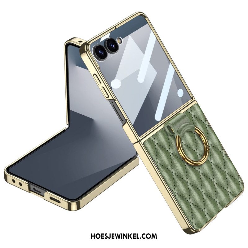Case Hoesje Samsung Galaxy Z Flip 7 Telefoonhoesje Gewatteerd Ontwerp Met Ringhouder