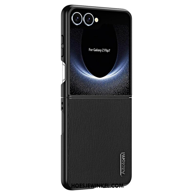 Case Hoesje Samsung Galaxy Z Flip 7 Telefoonhoesje Houtnerfstructuur
