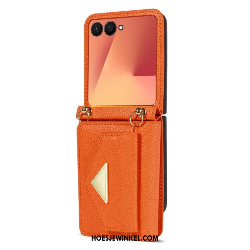 Case Hoesje Samsung Galaxy Z Flip 7 Telefoonhoesje Kaarthouder En Polsband