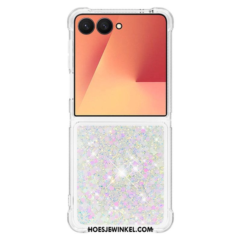 Case Hoesje Samsung Galaxy Z Flip 7 Telefoonhoesje Pailletten