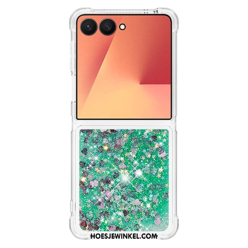 Case Hoesje Samsung Galaxy Z Flip 7 Telefoonhoesje Pailletten