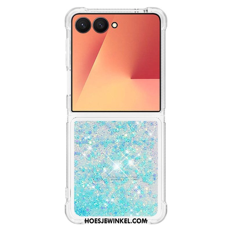 Case Hoesje Samsung Galaxy Z Flip 7 Telefoonhoesje Pailletten