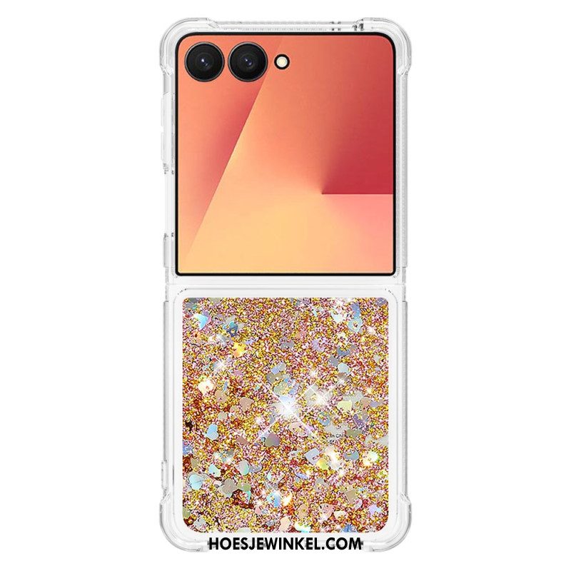 Case Hoesje Samsung Galaxy Z Flip 7 Telefoonhoesje Pailletten