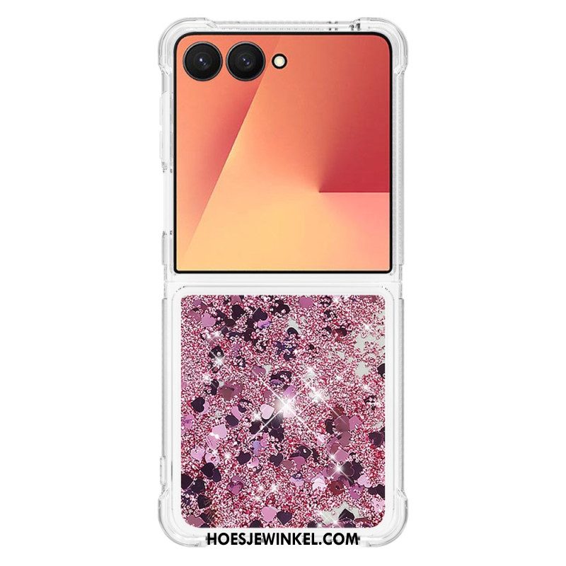 Case Hoesje Samsung Galaxy Z Flip 7 Telefoonhoesje Pailletten