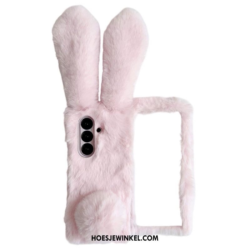 Case Hoesje Samsung Galaxy Z Fold 7 Telefoonhoesje Pluche Konijnenoortjes