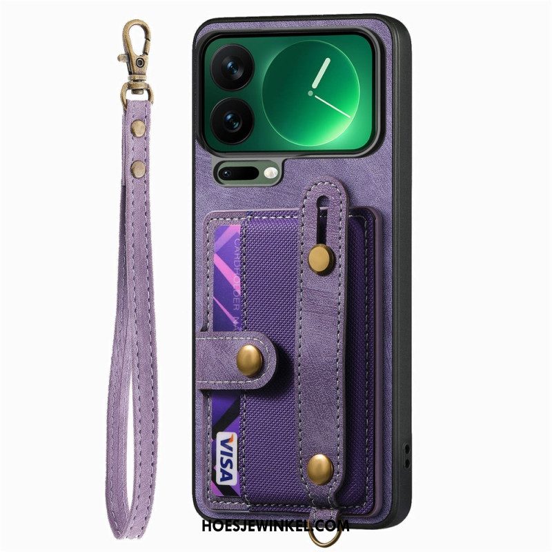 Case Hoesje Xiaomi 17 Pro Telefoonhoesje Kaarthouder En Standaard Met Uitklapbare Voet