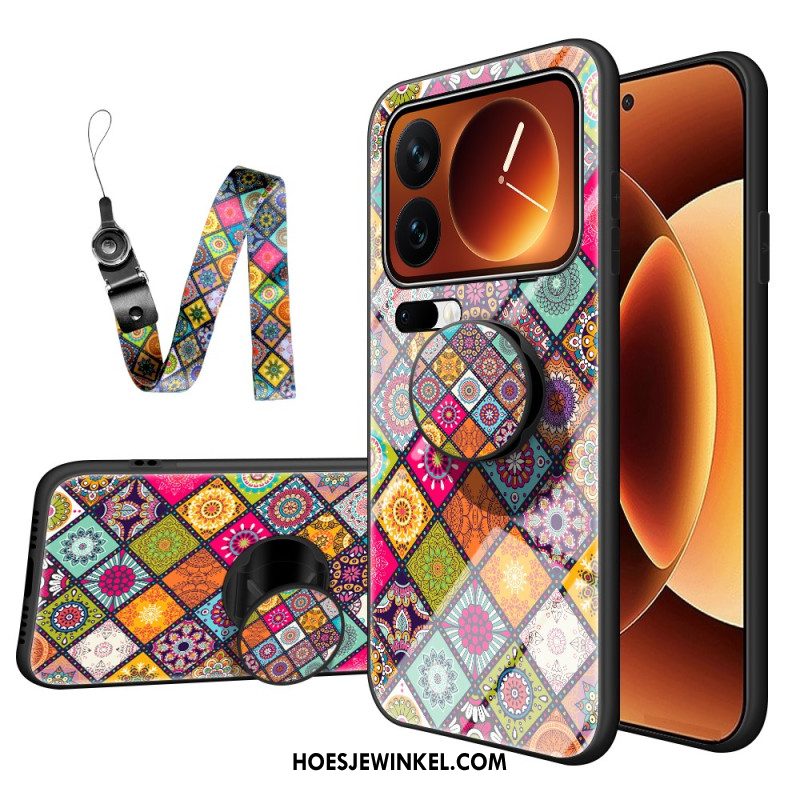 Case Hoesje Xiaomi 17 Pro Telefoonhoesje Standaard Van Gehard Glas En Draagkoord