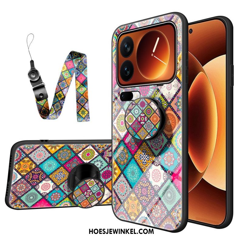 Case Hoesje Xiaomi 17 Pro Telefoonhoesje Standaard Van Gehard Glas En Draagkoord