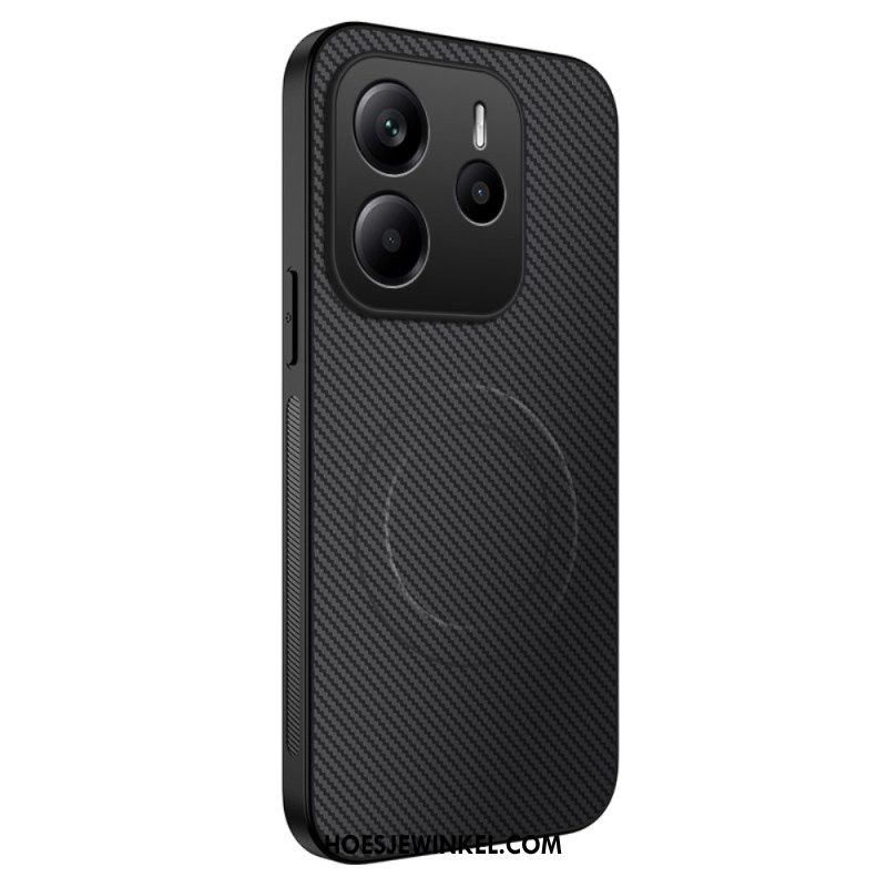 Case Hoesje Xiaomi Redmi Note 14 5g Telefoonhoesje Magsafe Fiber-compatibel Carbon