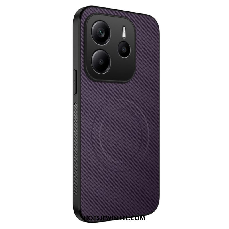Case Hoesje Xiaomi Redmi Note 14 5g Telefoonhoesje Magsafe Fiber-compatibel Carbon