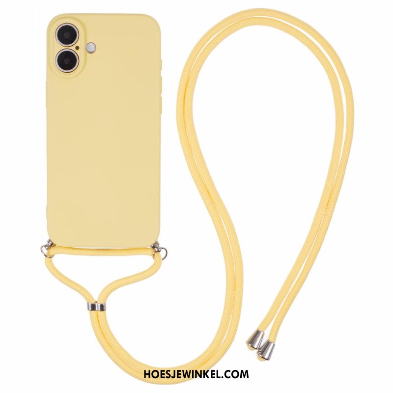 Case Hoesje iPhone 16 Plus Telefoonhoesje Met Siliconenkoord