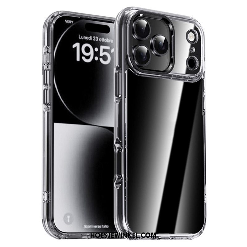 Case Hoesje iPhone 17 Pro Max Telefoonhoesje Ipaky Transparant Metalen Lensframe