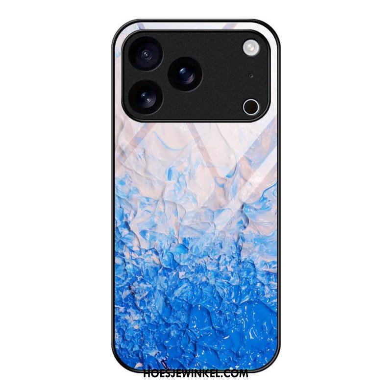 Case Hoesje iPhone 17 Pro Telefoonhoesje Marmer Gehard Glas
