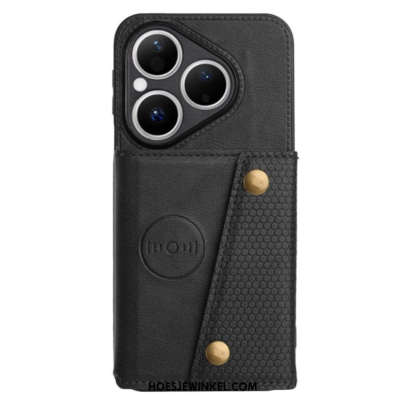Cover Hoesje Huawei Pura 80 Telefoonhoesje Kaart Met Lederlook Houder