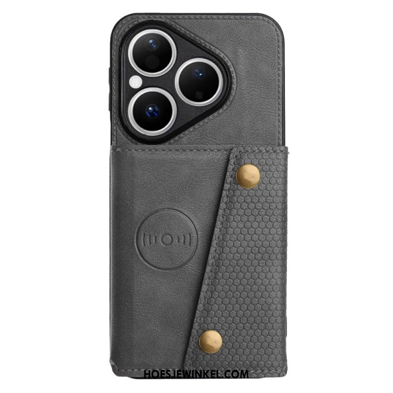 Cover Hoesje Huawei Pura 80 Telefoonhoesje Kaart Met Lederlook Houder