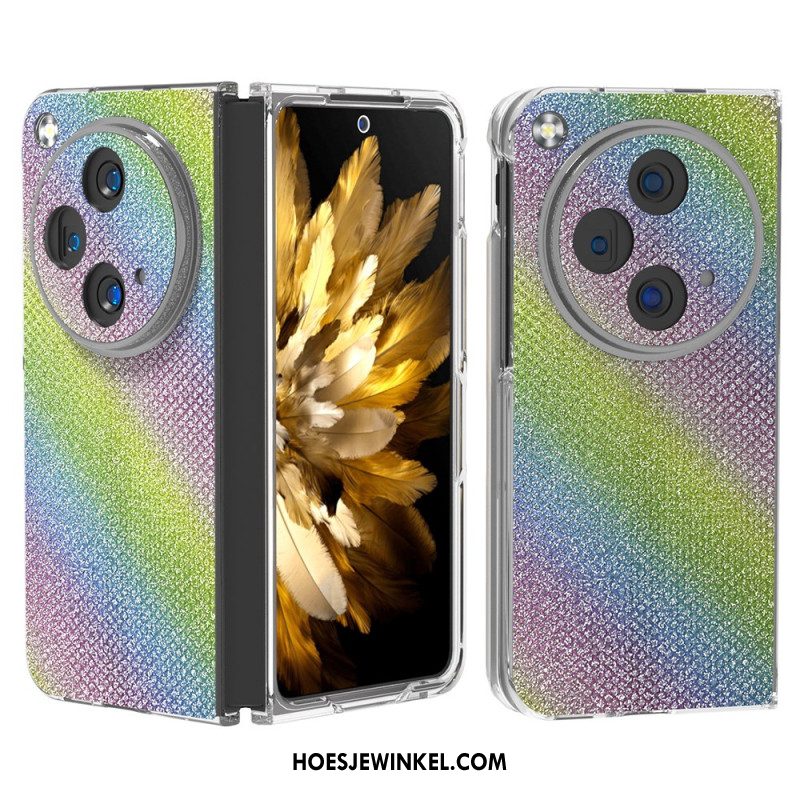 Cover Hoesje Oneplus Open Telefoonhoesje Diamanttextuur
