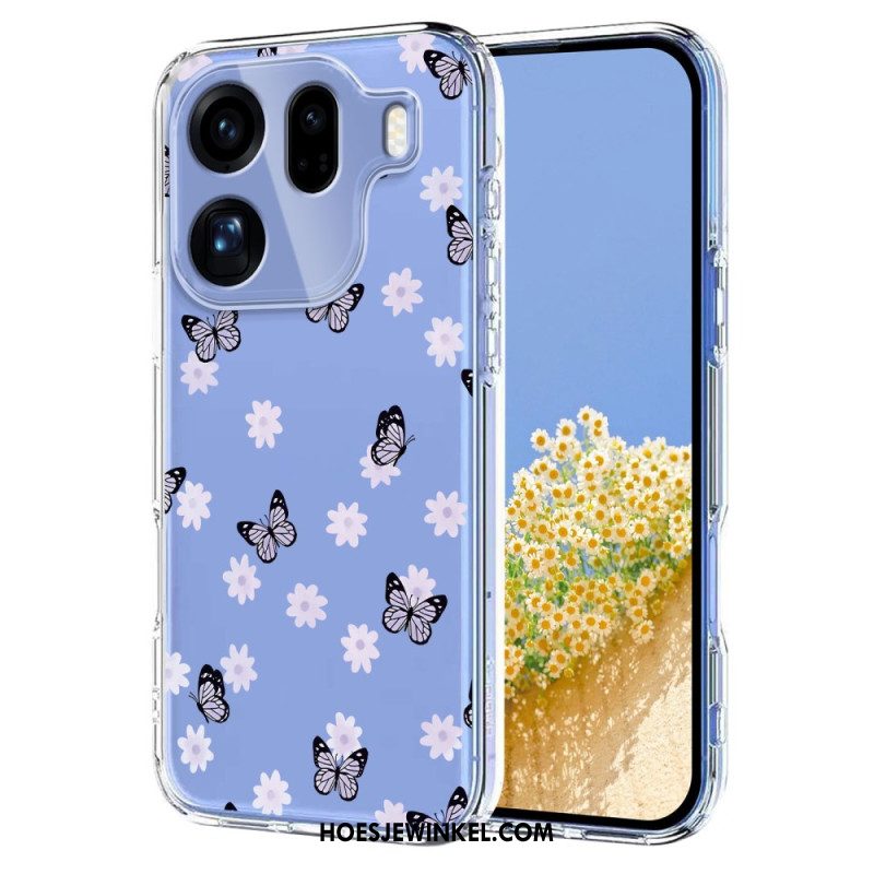 Cover Hoesje Oppo Find X9 Pro 5g Telefoonhoesje Vlinders En Bloemen