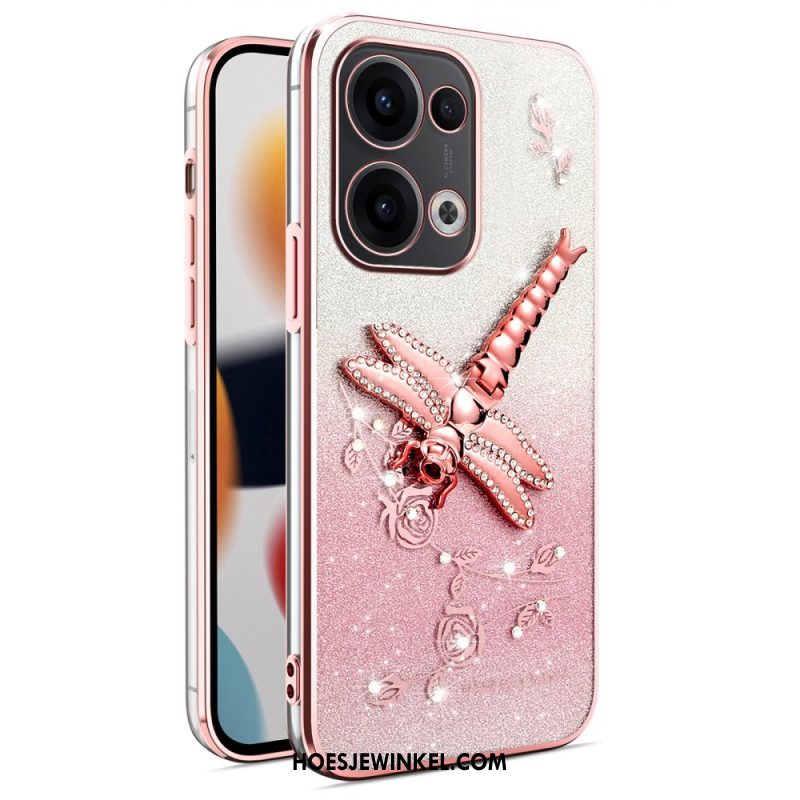 Cover Hoesje Oppo Reno 13 5g Telefoonhoesje Libellenbevestiging