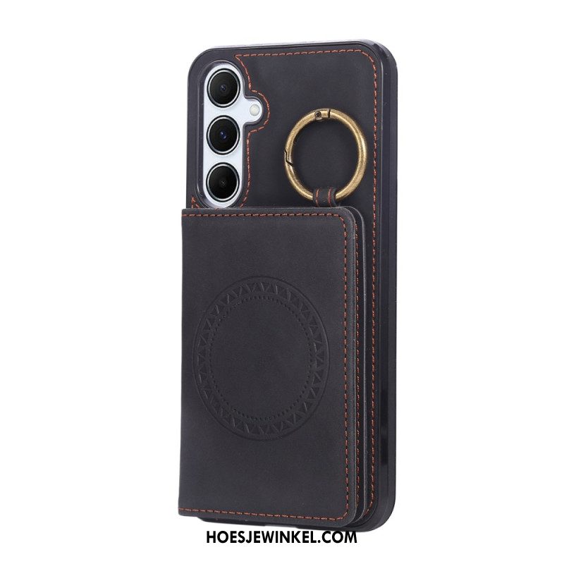 Cover Hoesje Samsung Galaxy A17 4g / 5g Telefoonhoesje Kaarthouder En Ring