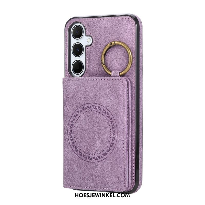Cover Hoesje Samsung Galaxy A17 4g / 5g Telefoonhoesje Kaarthouder En Ring