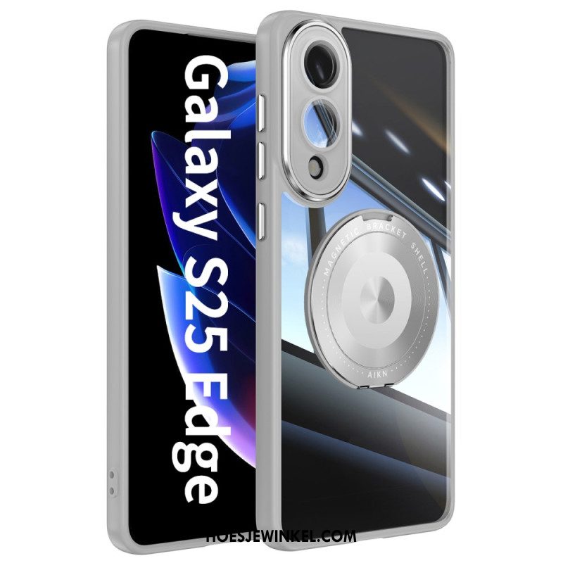 Cover Hoesje Samsung Galaxy S25 5g Edge Telefoonhoesje Draaibare Houder En Lensbeschermer