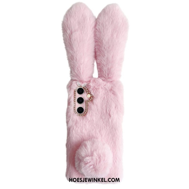 Cover Hoesje Samsung Galaxy S25 5g Telefoonhoesje Pluche Konijn
