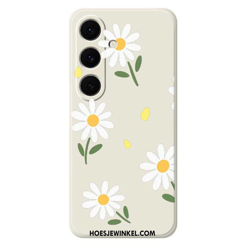 Cover Hoesje Samsung Galaxy S25 Fe Telefoonhoesje Siliconen Met Madeliefjes