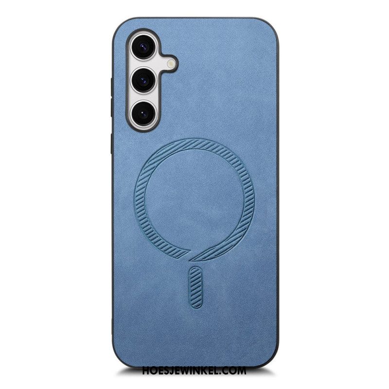 Cover Hoesje Samsung Galaxy S25 Plus 5g Telefoonhoesje Compatibel Met Leereffect Magsafe