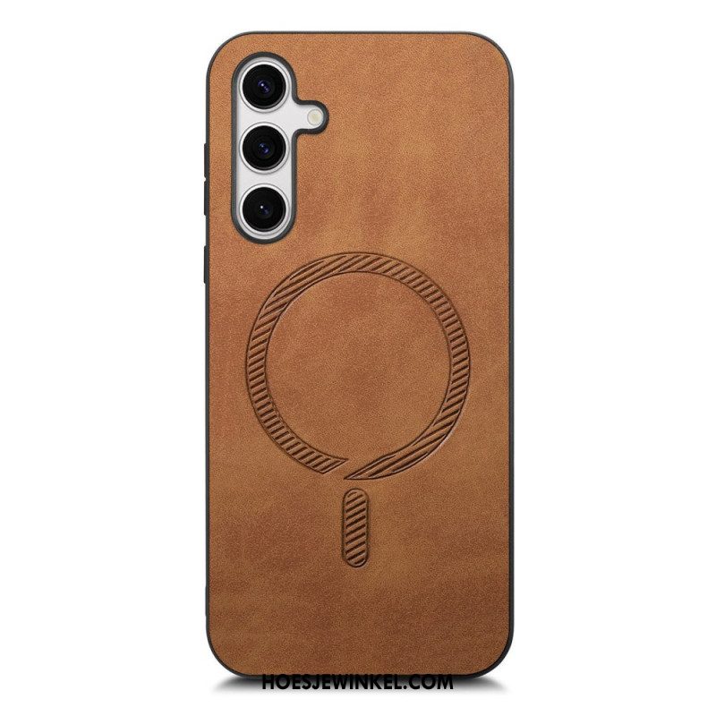 Cover Hoesje Samsung Galaxy S25 Plus 5g Telefoonhoesje Compatibel Met Leereffect Magsafe