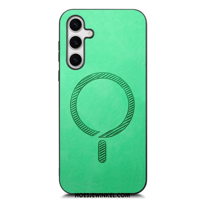 Cover Hoesje Samsung Galaxy S25 Plus 5g Telefoonhoesje Compatibel Met Leereffect Magsafe