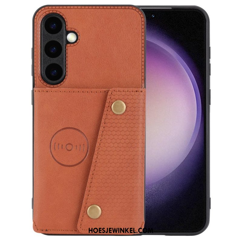 Cover Hoesje Samsung Galaxy S25 Plus 5g Telefoonhoesje Kaarthouder Van Imitatieleer