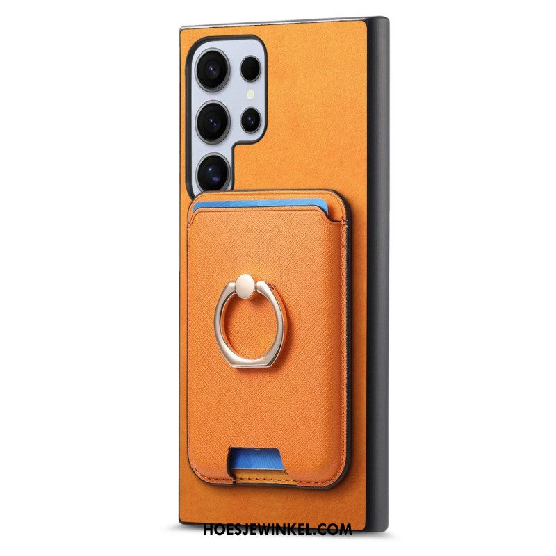Cover Hoesje Samsung Galaxy S25 Ultra 5g Telefoonhoesje Afneembare Magnetische Kaarthouder En -standaard