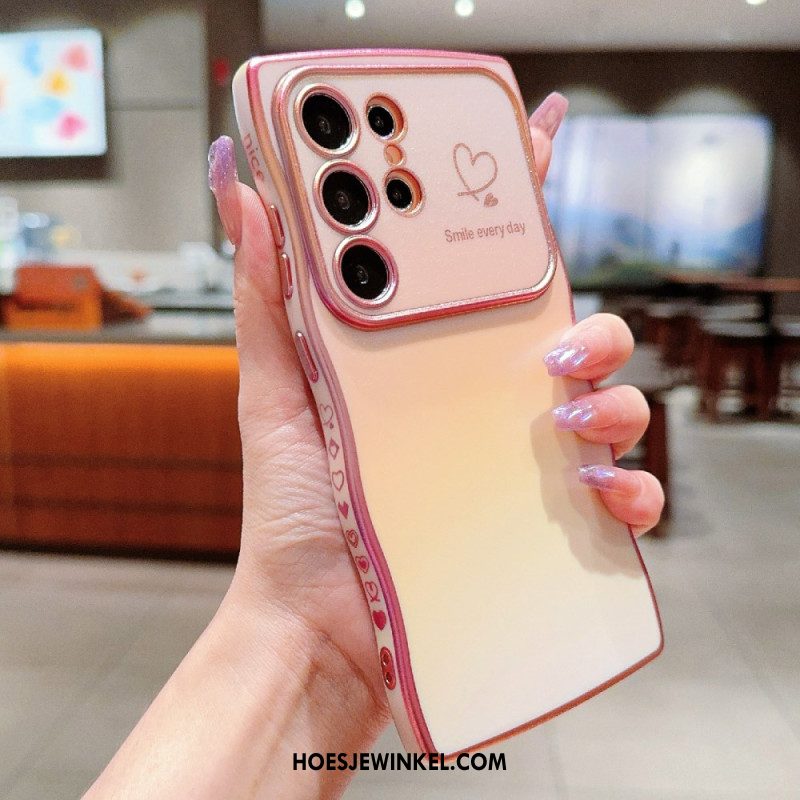 Cover Hoesje Samsung Galaxy S25 Ultra 5g Telefoonhoesje Zijdeachtig Verloop