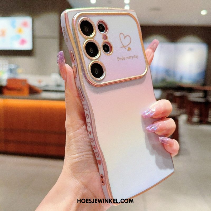 Cover Hoesje Samsung Galaxy S25 Ultra 5g Telefoonhoesje Zijdeachtig Verloop