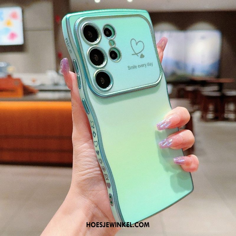 Cover Hoesje Samsung Galaxy S25 Ultra 5g Telefoonhoesje Zijdeachtig Verloop