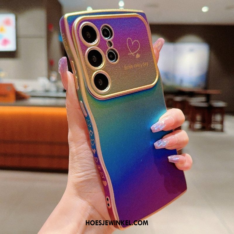 Cover Hoesje Samsung Galaxy S25 Ultra 5g Telefoonhoesje Zijdeachtig Verloop