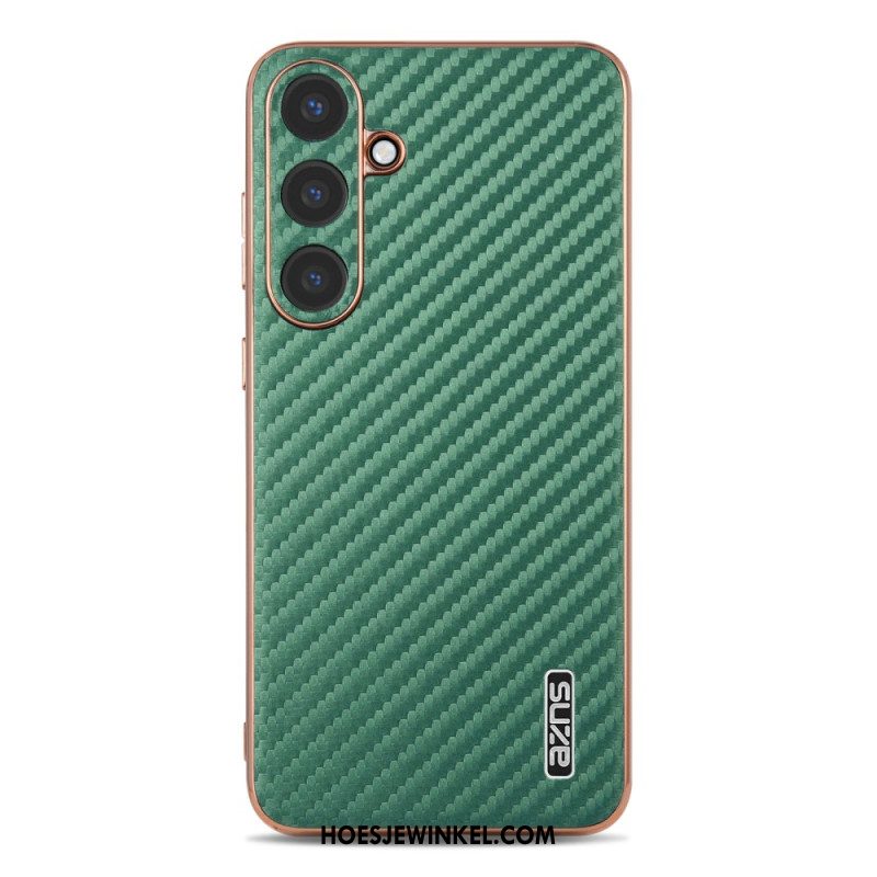 Cover Hoesje Samsung Galaxy S26 Telefoonhoesje Azns Portemonnee Van Koolstofvezel