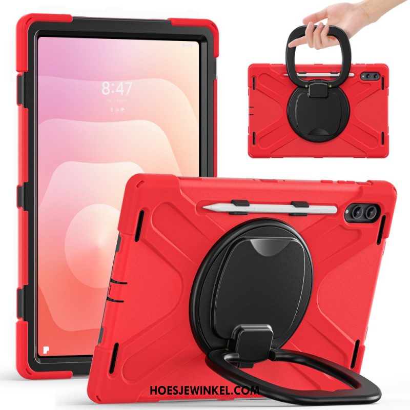 Cover Hoesje Samsung Galaxy Tab S11 Ultra Telefoonhoesje Drievoudige Bescherming Met Draaibare Handgreep