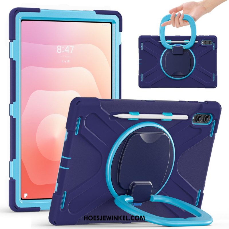 Cover Hoesje Samsung Galaxy Tab S11 Ultra Telefoonhoesje Drievoudige Bescherming Met Draaibare Handgreep